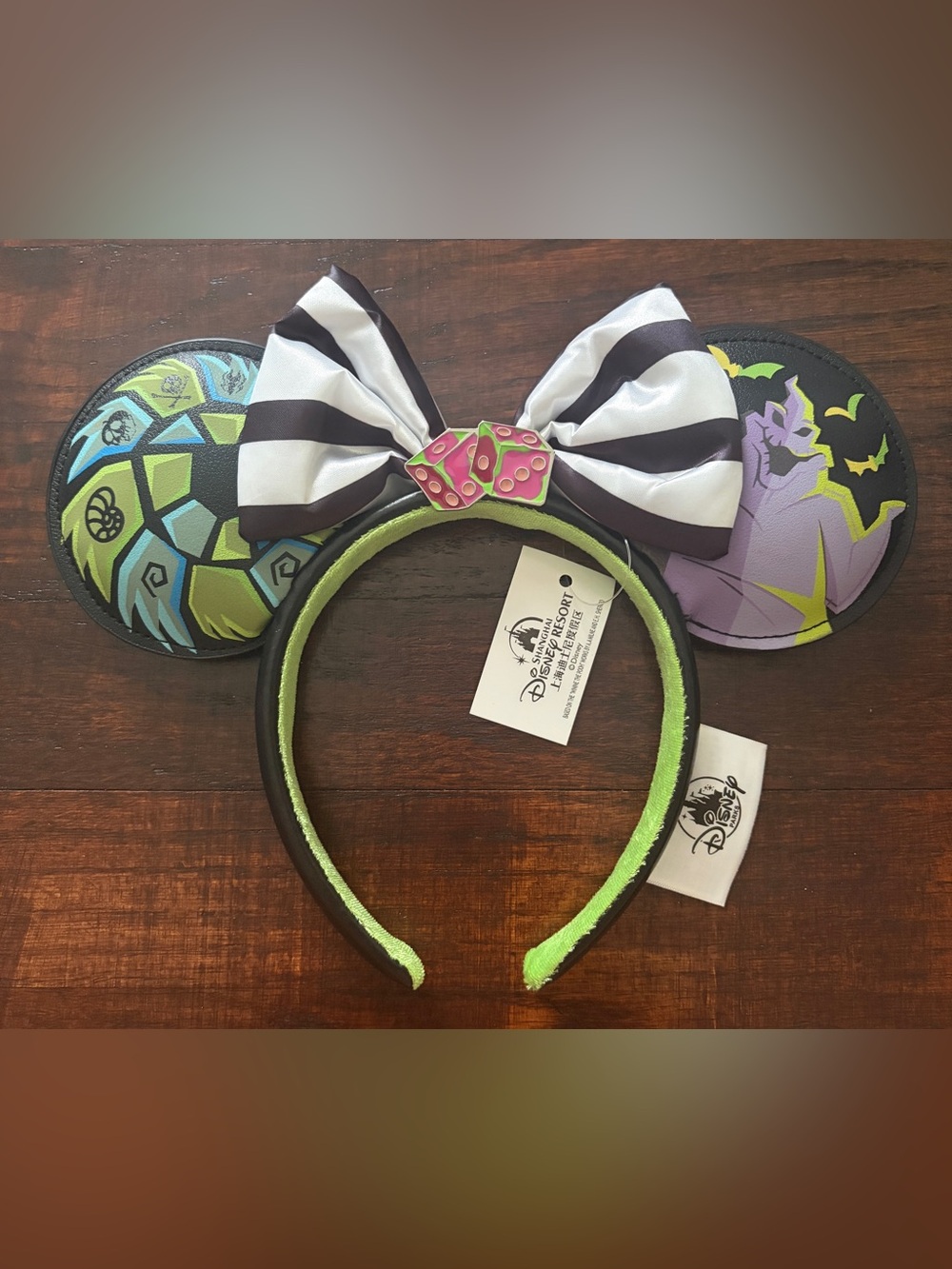 Oggie Boogie Mouse Ears Headband with Dice Accent - Picture 2 of 3